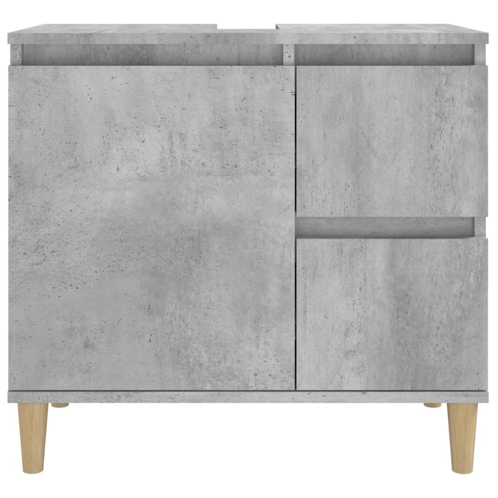 Bathroom Cabinet Concrete Grey 65x33x60 cm Engineered Wood - Bend