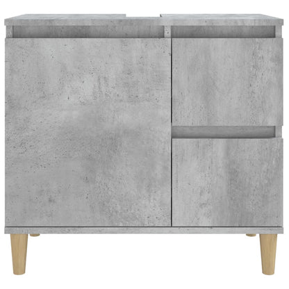 Bathroom Cabinet Concrete Grey 65x33x60 cm Engineered Wood - Bend