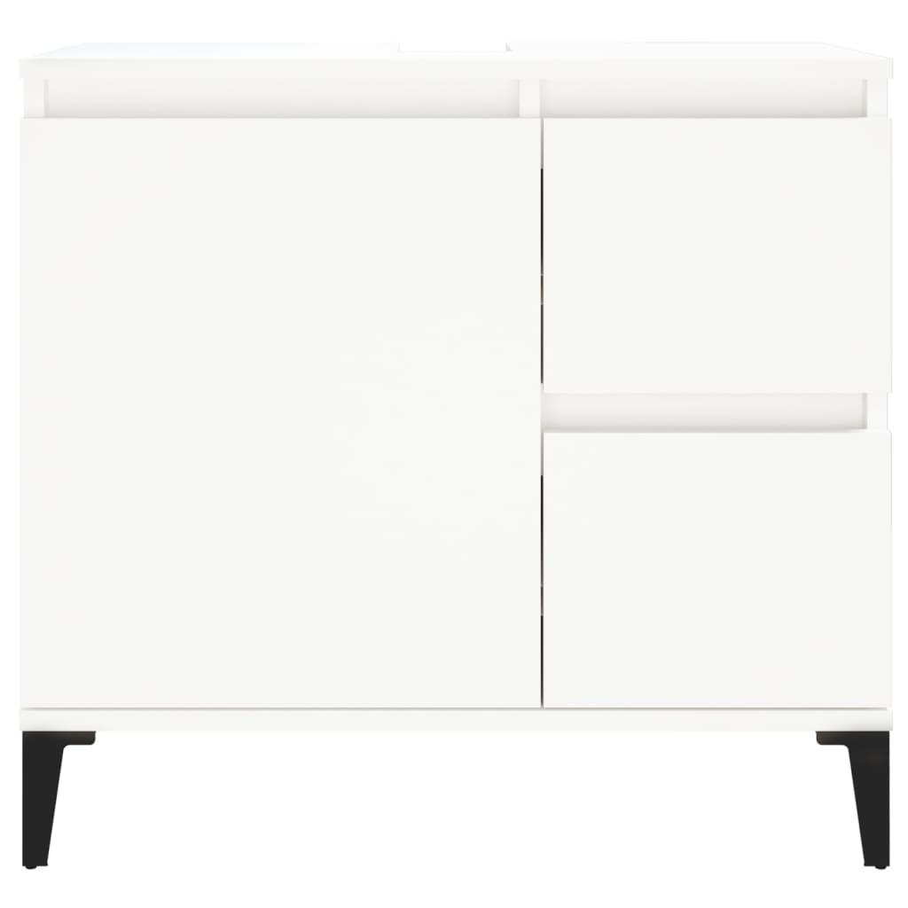 Bathroom Cabinet White 65x33x60 cm Engineered Wood - Bend