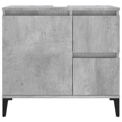 Bathroom Cabinet Concrete Grey 65x33x60 cm Engineered Wood - Bend