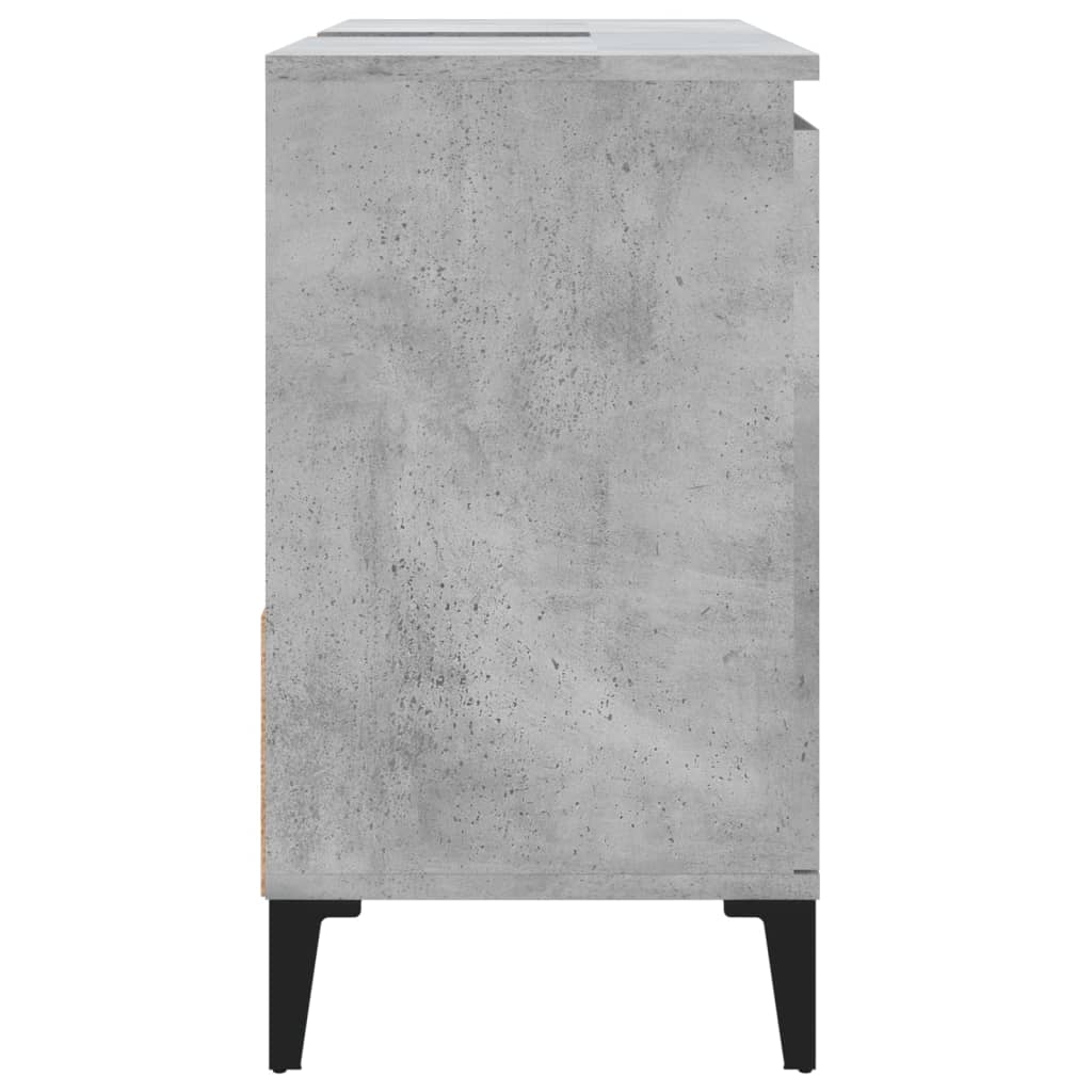 Bathroom Cabinet Concrete Grey 65x33x60 cm Engineered Wood - Bend