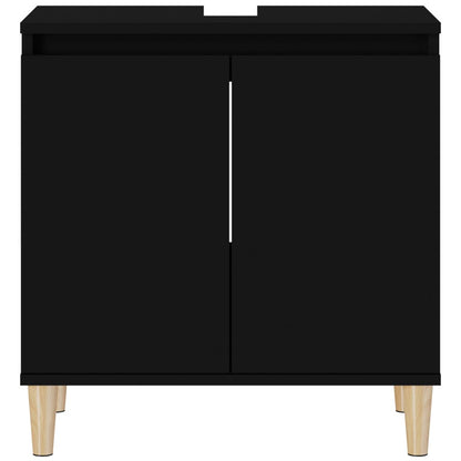 Sink Cabinet Black 58x33x60 cm Engineered Wood - Bend