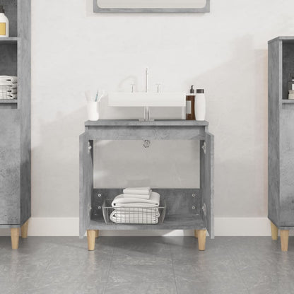 Sink Cabinet Concrete Grey 58x33x60 cm Engineered Wood - Bend