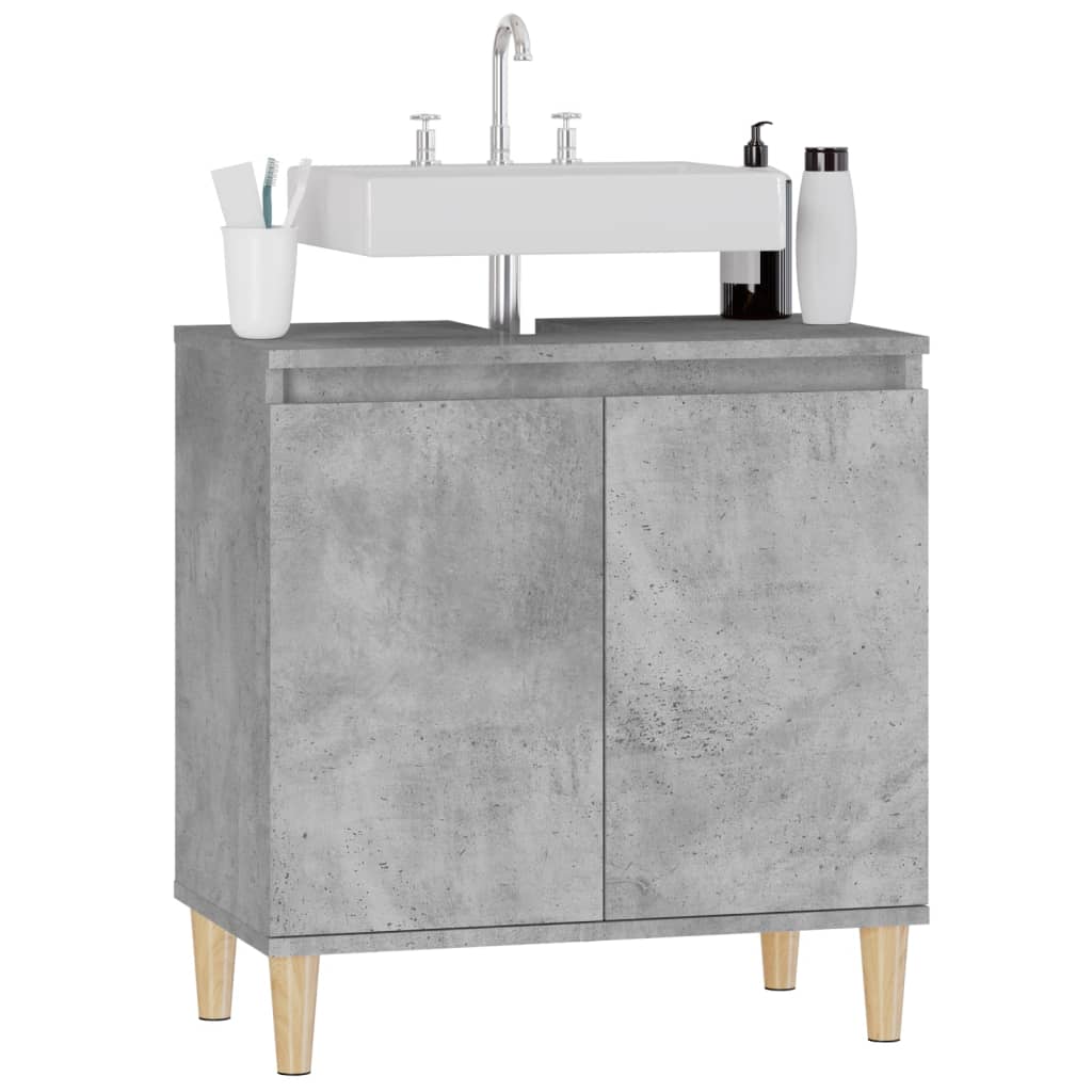 Sink Cabinet Concrete Grey 58x33x60 cm Engineered Wood - Bend