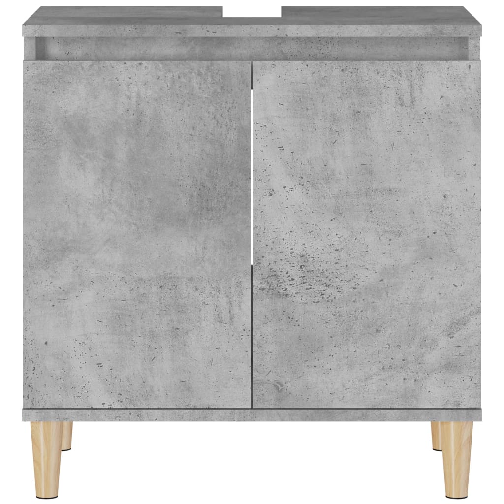 Sink Cabinet Concrete Grey 58x33x60 cm Engineered Wood - Bend