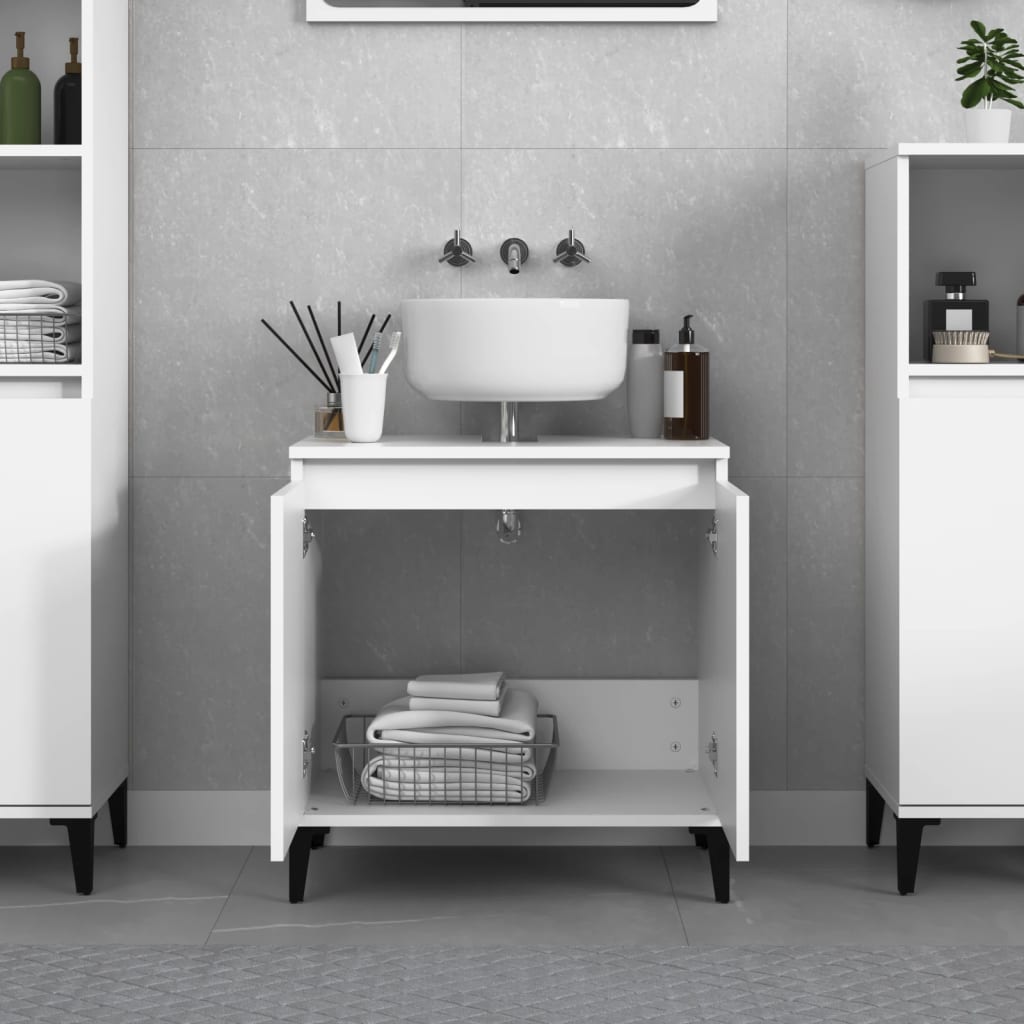 Sink Cabinet White 58x33x60 cm Engineered Wood - Bend