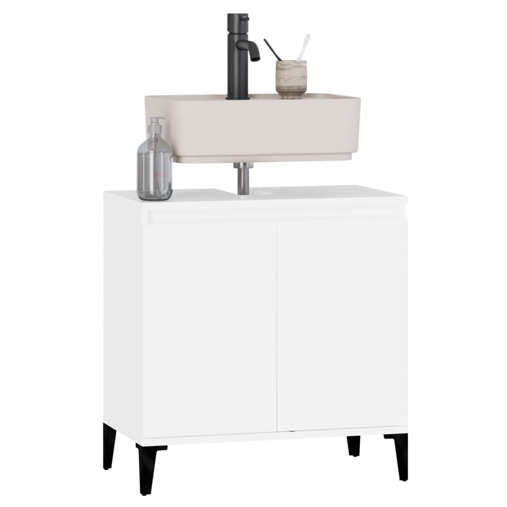 Sink Cabinet White 58x33x60 cm Engineered Wood - Bend