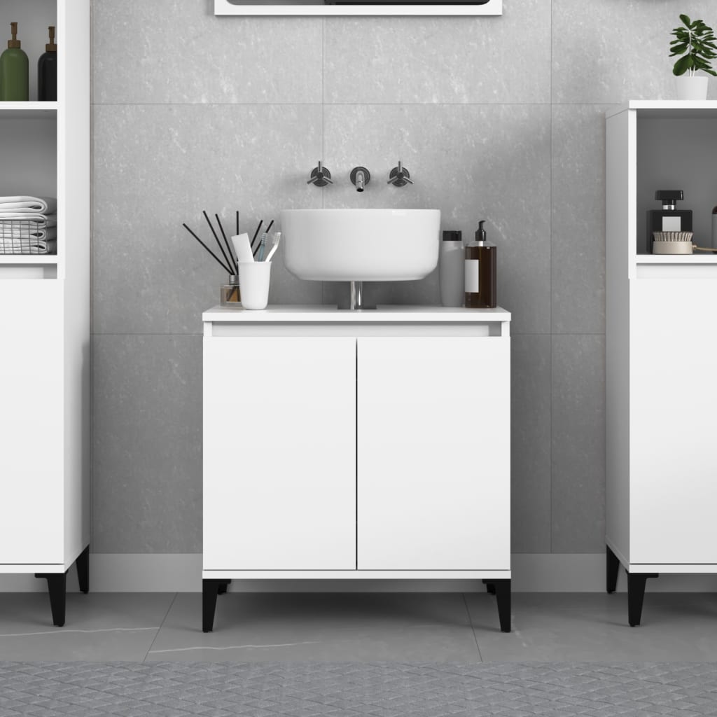 Sink Cabinet White 58x33x60 cm Engineered Wood - Bend