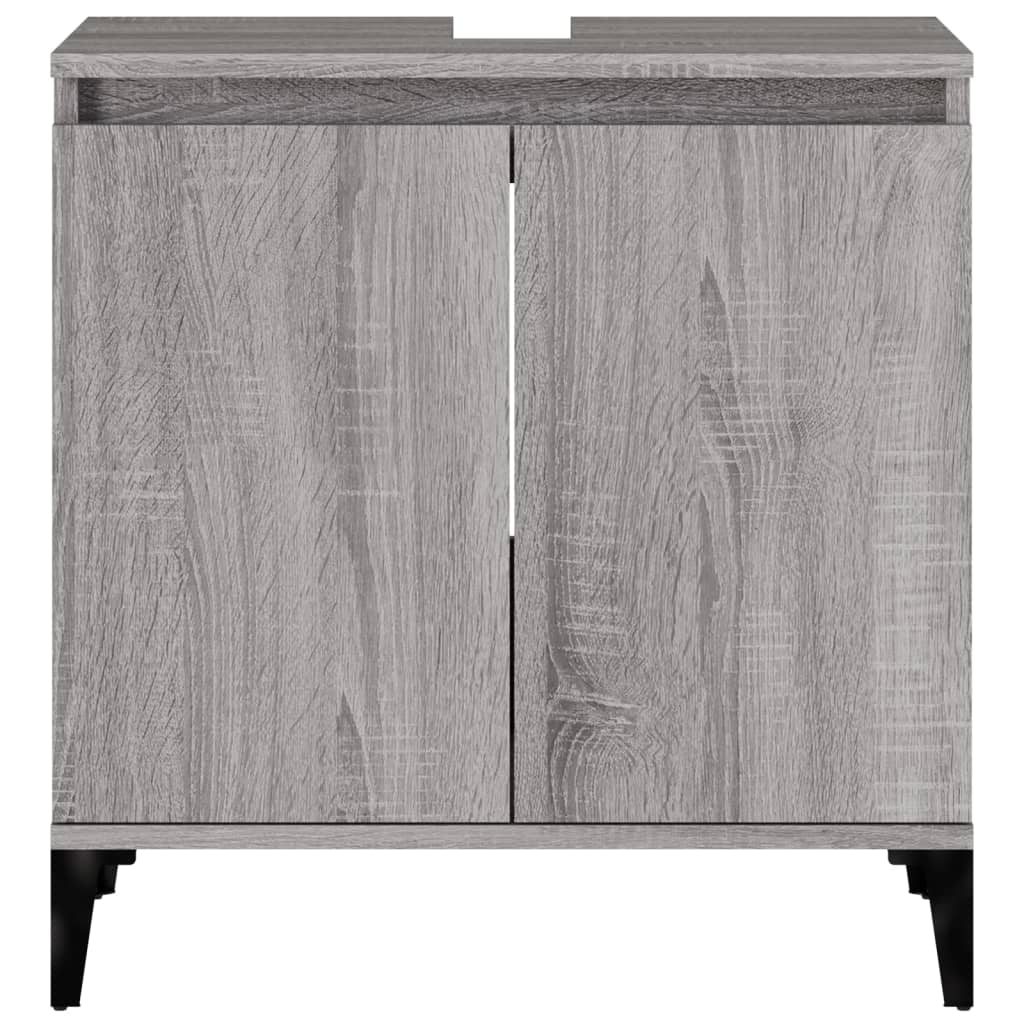 Sink Cabinet Grey Sonoma 58x33x60 cm Engineered Wood - Bend