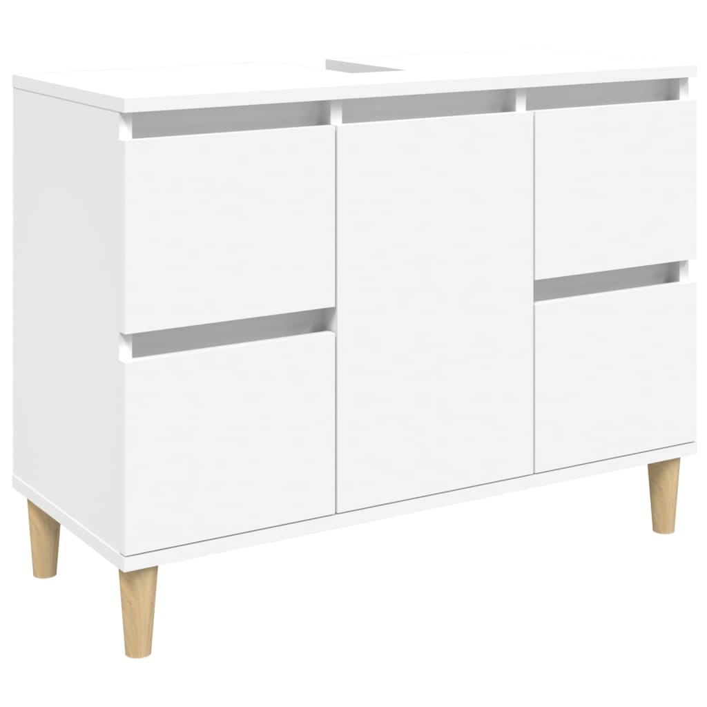 Sink Cabinet White 80x33x60 cm Engineered Wood - Bend