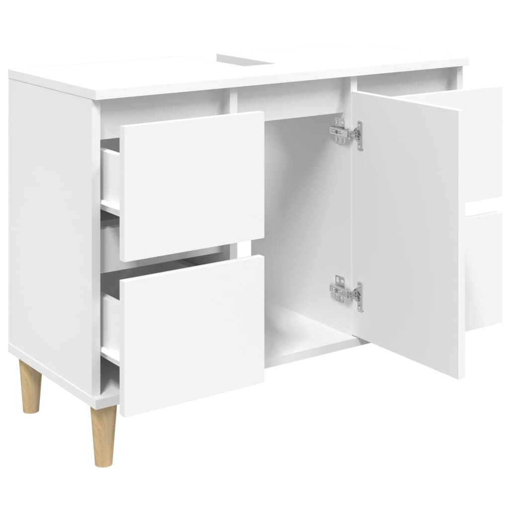 Sink Cabinet White 80x33x60 cm Engineered Wood - Bend