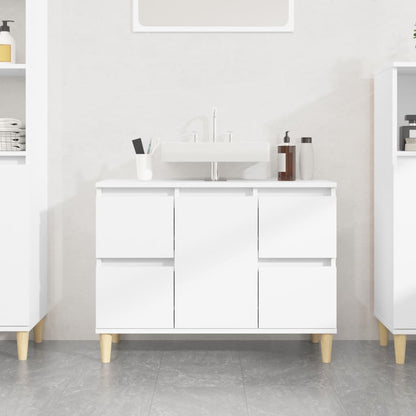 Sink Cabinet White 80x33x60 cm Engineered Wood - Bend