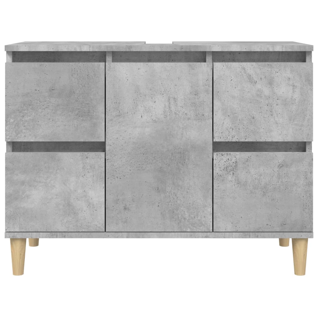 Sink Cabinet Concrete Grey 80x33x60 cm Engineered Wood - Bend