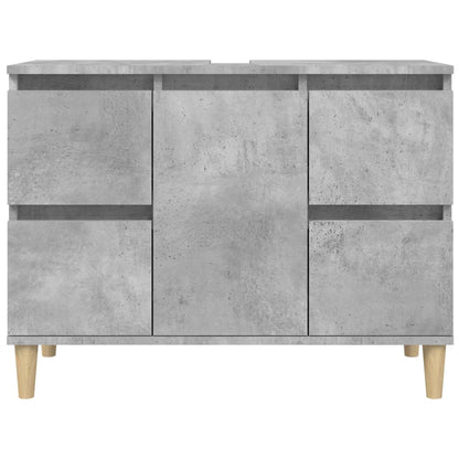 Sink Cabinet Concrete Grey 80x33x60 cm Engineered Wood - Bend