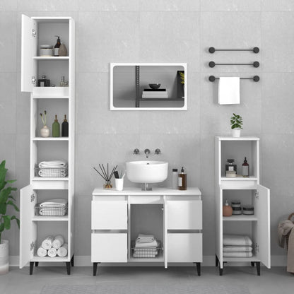 Sink Cabinet White 80x33x60 cm Engineered Wood - Bend