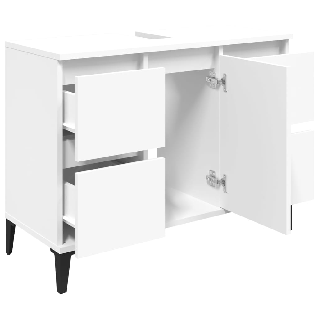 Sink Cabinet White 80x33x60 cm Engineered Wood - Bend