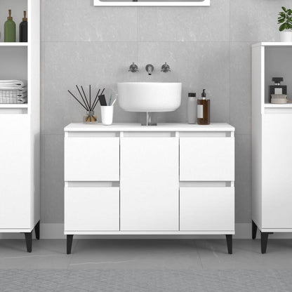 Sink Cabinet White 80x33x60 cm Engineered Wood - Bend