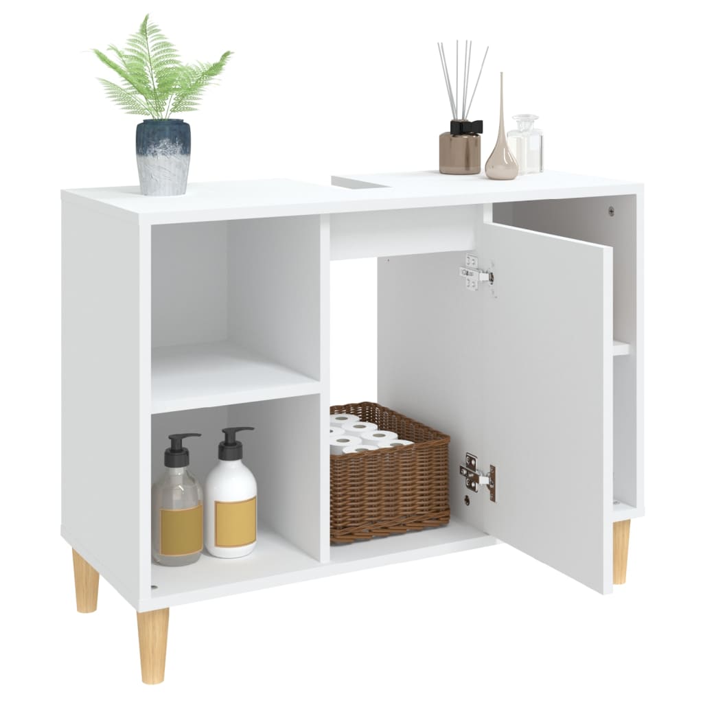 Sink Cabinet White 80x33x60 cm Engineered Wood - Bend