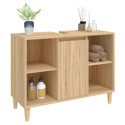 Sink Cabinet Sonoma Oak 80x33x60 cm Engineered Wood - Bend