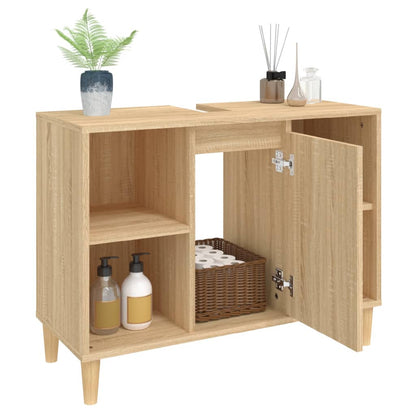 Sink Cabinet Sonoma Oak 80x33x60 cm Engineered Wood - Bend