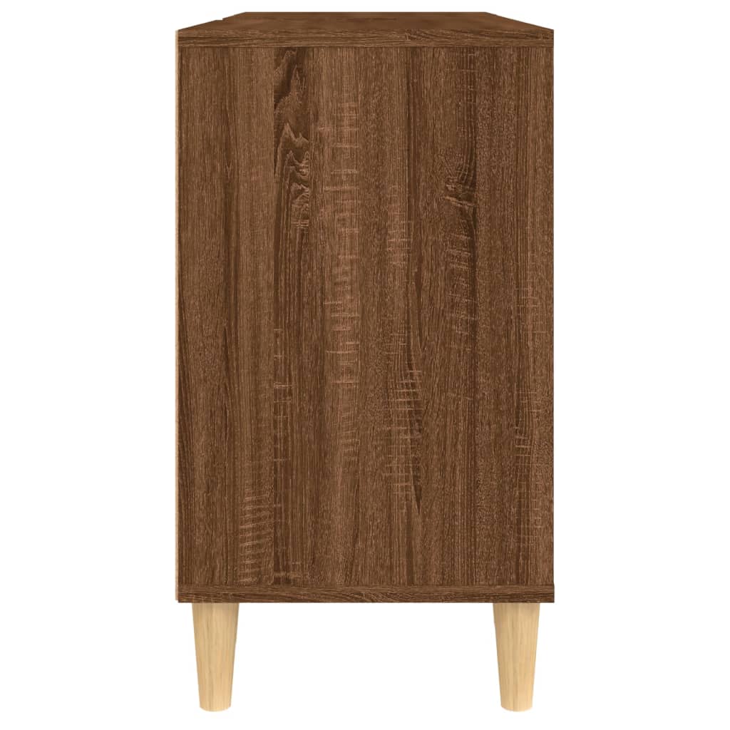 Sink Cabinet Brown Oak 80x33x60 cm Engineered Wood - Bend