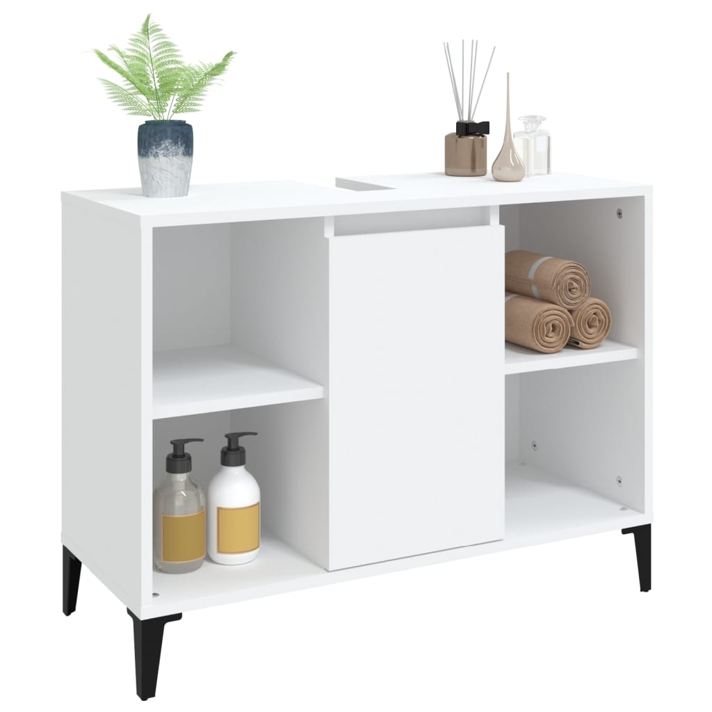 Sink Cabinet White 80x33x60 cm Engineered Wood - Bend