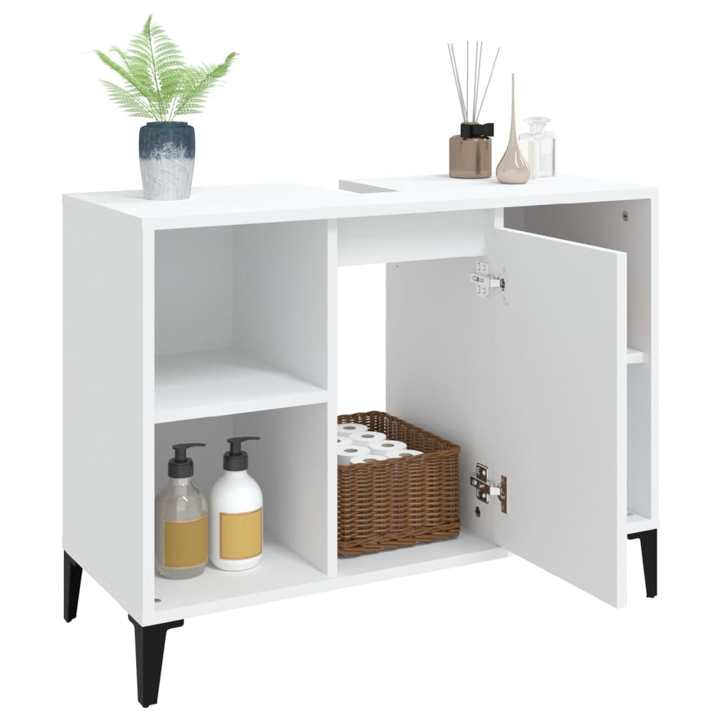 Sink Cabinet White 80x33x60 cm Engineered Wood - Bend