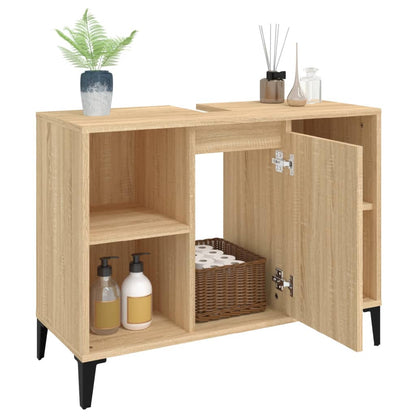 Sink Cabinet Sonoma Oak 80x33x60 cm Engineered Wood - Bend