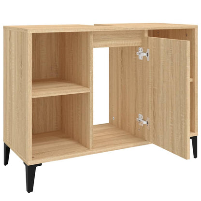 Sink Cabinet Sonoma Oak 80x33x60 cm Engineered Wood - Bend