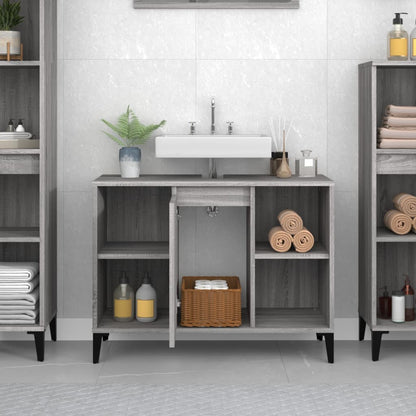 Sink Cabinet Grey Sonoma 80x33x60 cm Engineered Wood