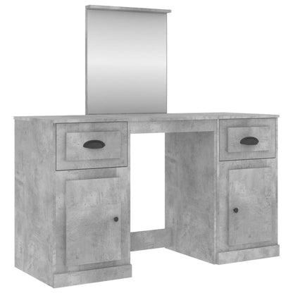 Dressing Table with Mirror Concrete Grey 130x50x132.5 cm