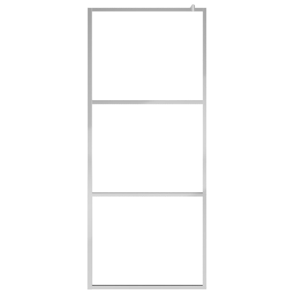 Walk-in Shower Wall with Shelf 80x195 cm ESG Glass&Aluminium - Bend