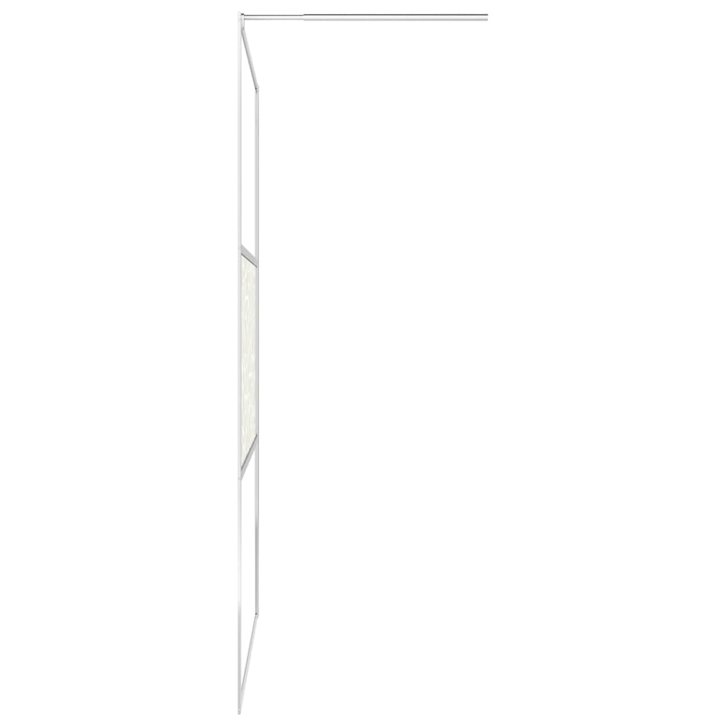 Walk-in Shower Wall with Shelf Chrome 80x195 cm ESG Glass&Aluminium - Bend