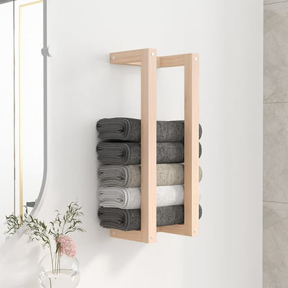 Towel Rack - Solid Wood Pine/ Metal - Bend