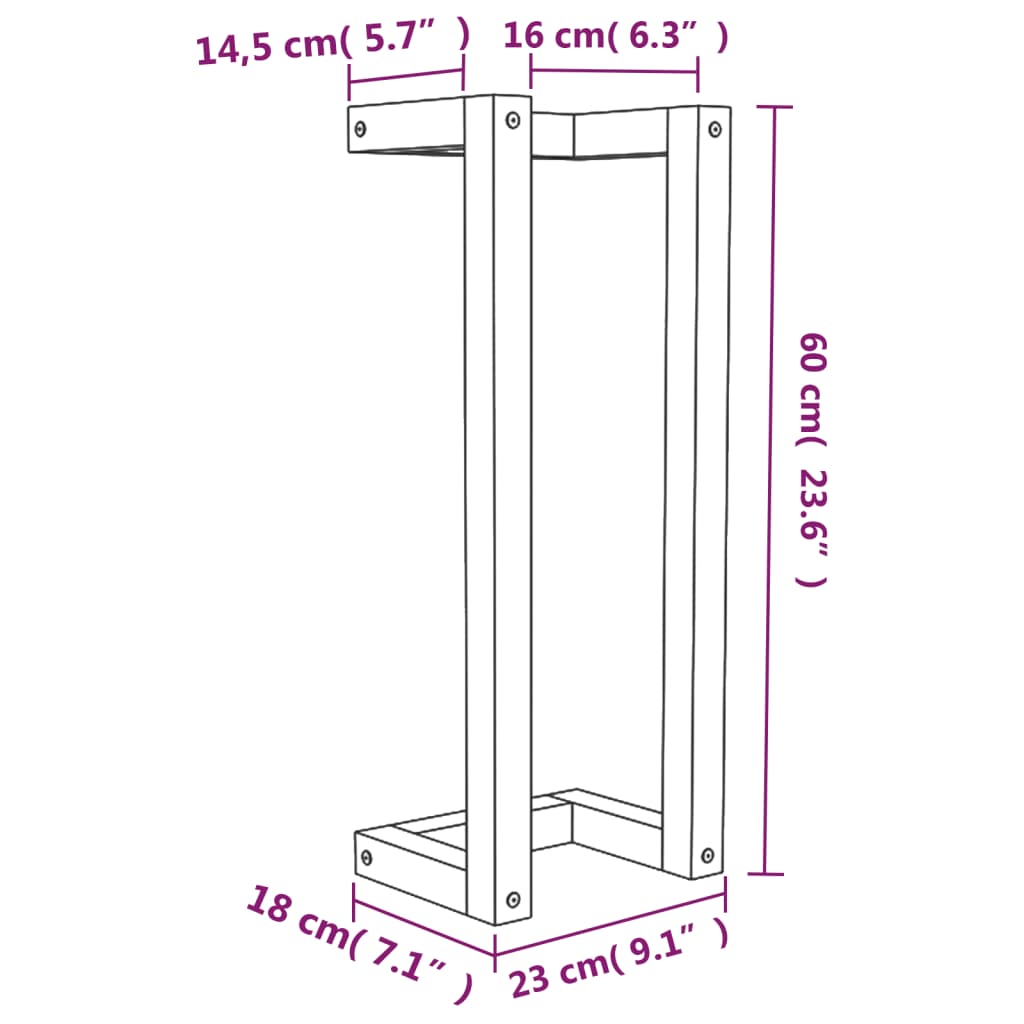 Towel Rack - Solid Wood Pine/ Metal - Bend