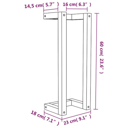 Towel Rack - Solid Wood Pine/ Metal - Bend