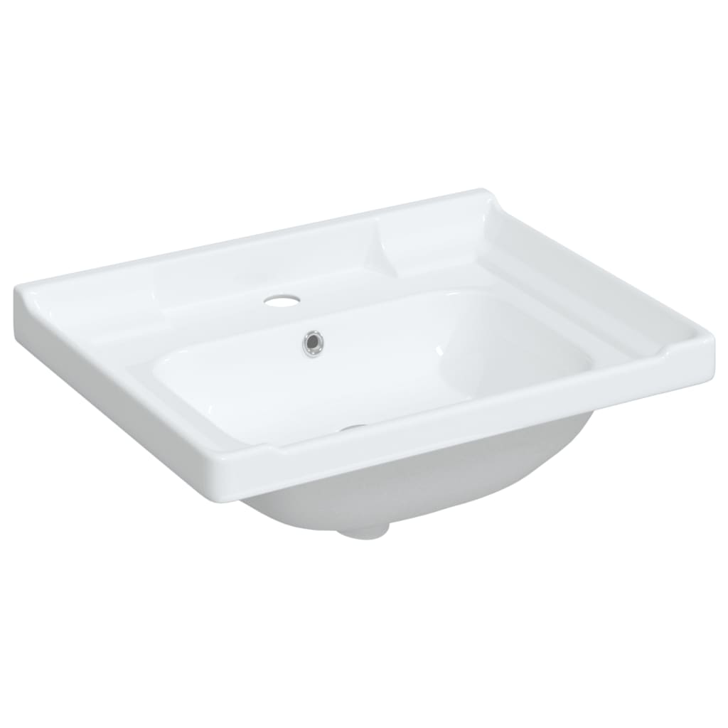 Bathroom Sink Rectangular Ceramic White - Bend