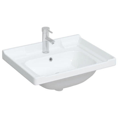 Bathroom Sink Rectangular Ceramic White - Bend