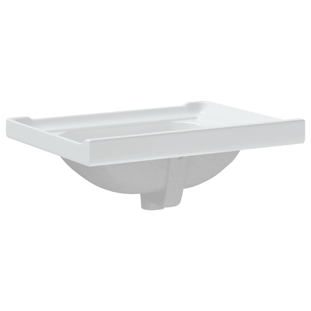 Bathroom Sink Rectangular Ceramic White - Bend