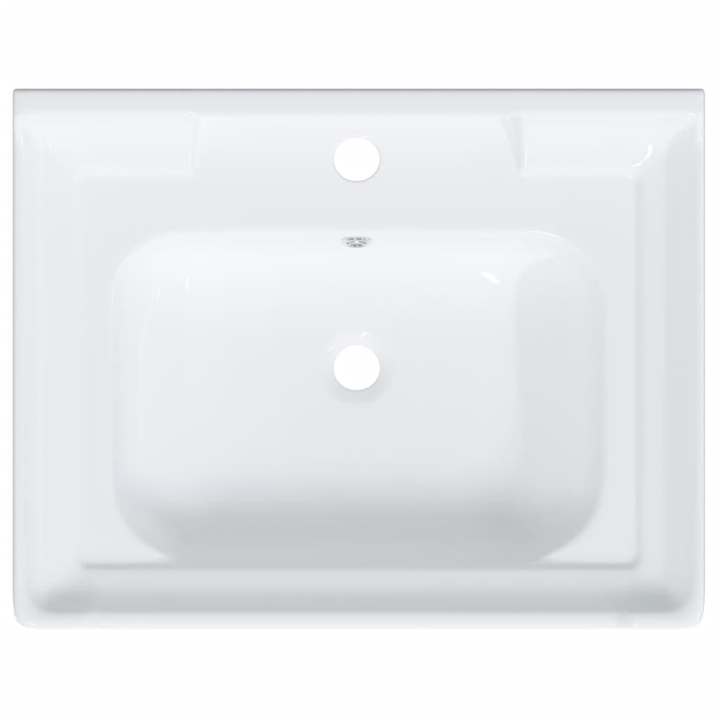 Bathroom Sink Rectangular Ceramic White - Bend