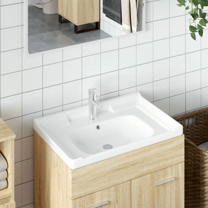 Bathroom Sink Rectangular Ceramic White - Bend