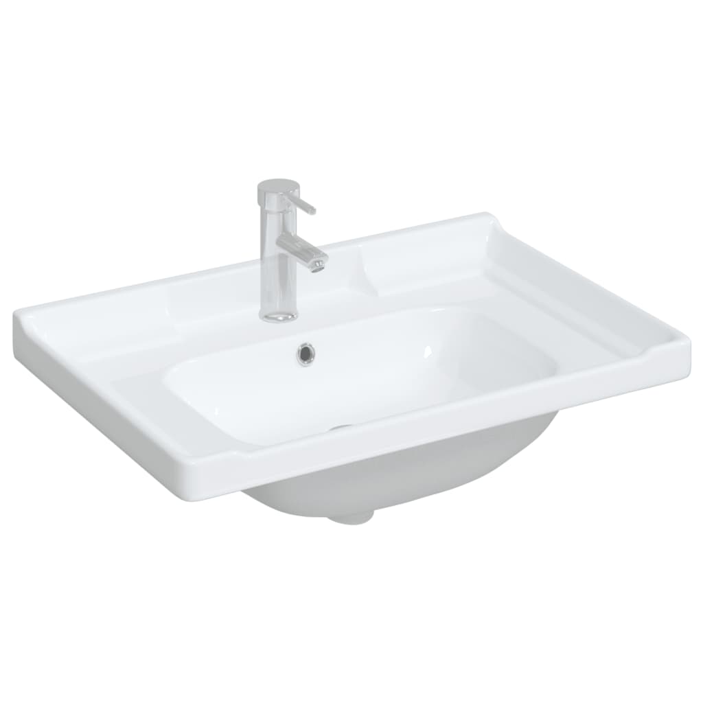 Bathroom Sink Rectangular Ceramic White - Bend