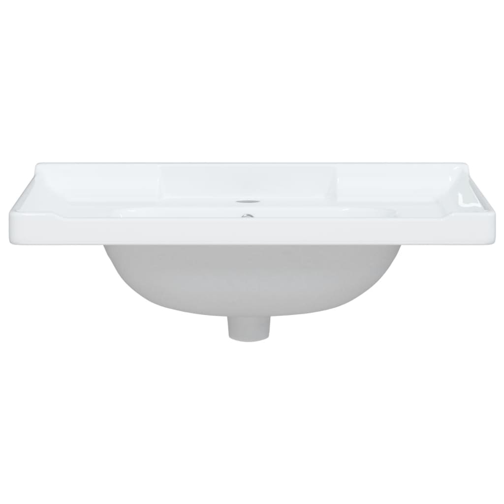 Bathroom Sink Rectangular Ceramic White - Bend