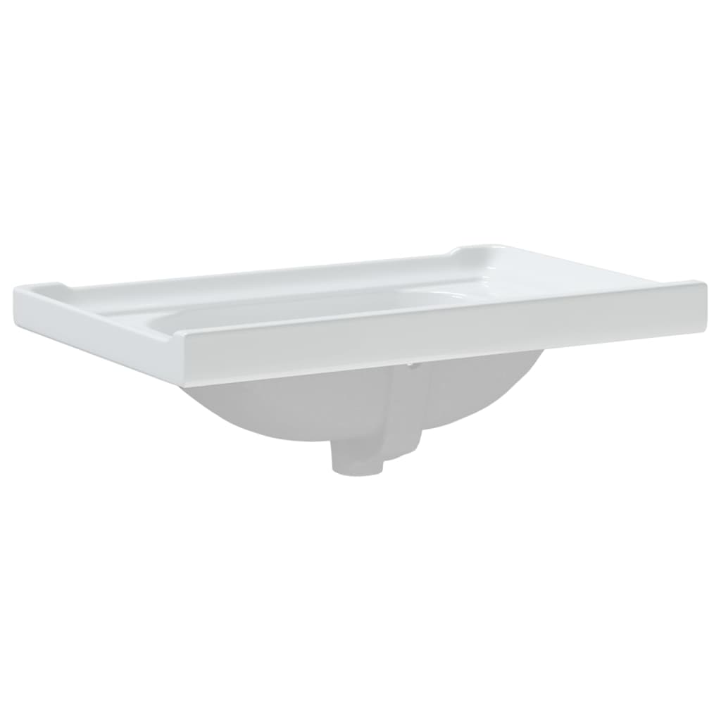 Bathroom Sink Rectangular Ceramic White - Bend