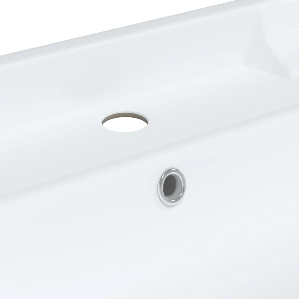 Bathroom Sink Rectangular Ceramic White - Bend