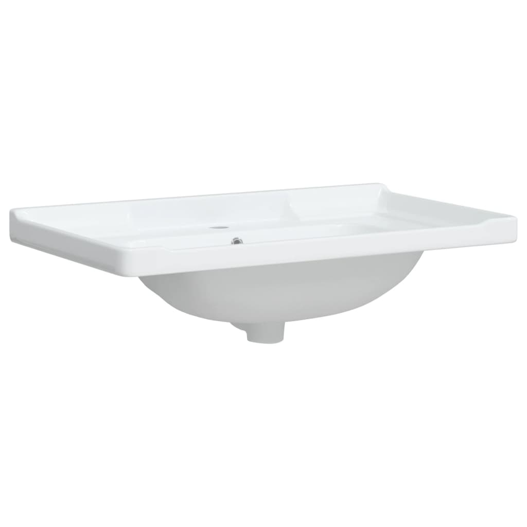 Bathroom Sink Rectangular Ceramic White - Bend