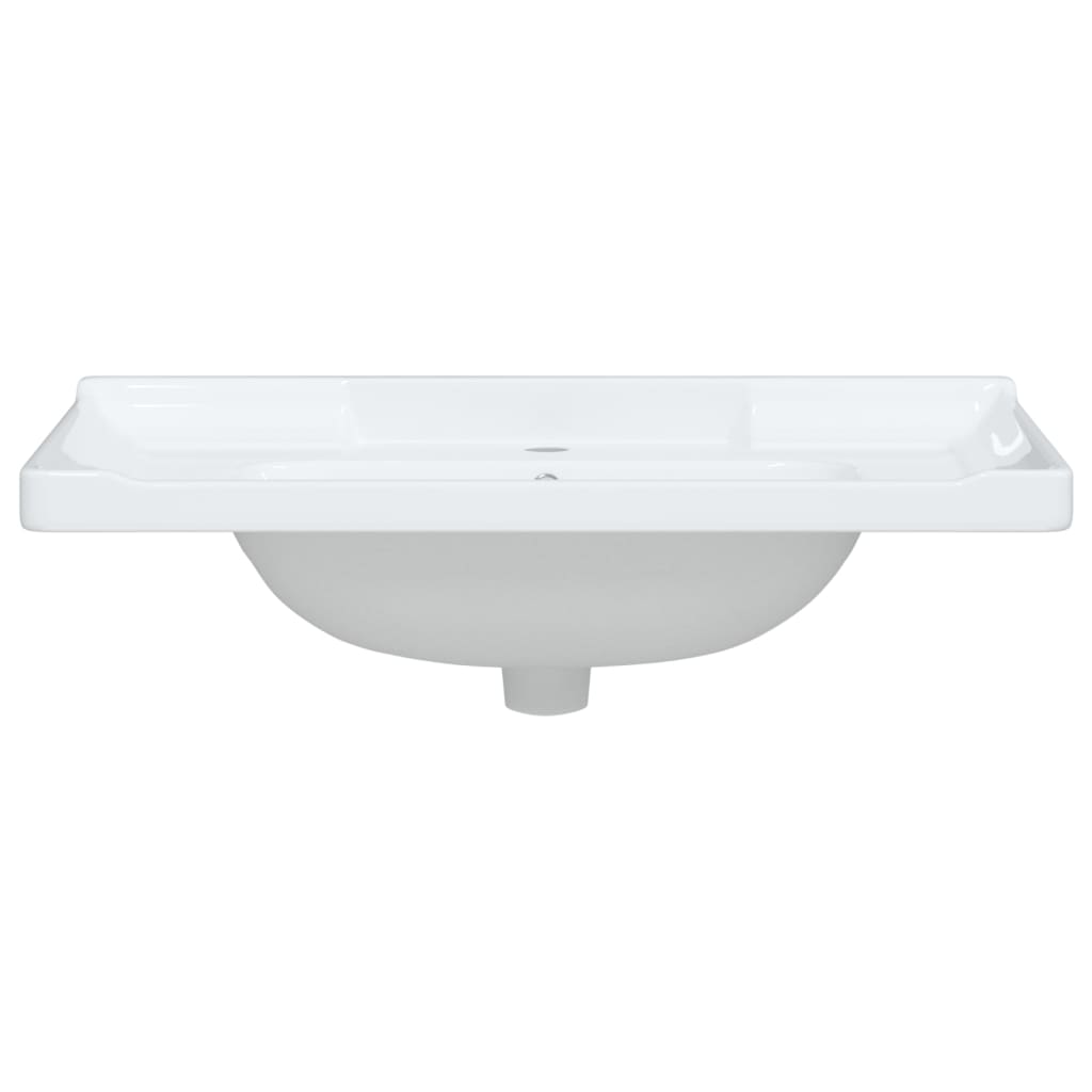 Bathroom Sink Rectangular Ceramic White - Bend