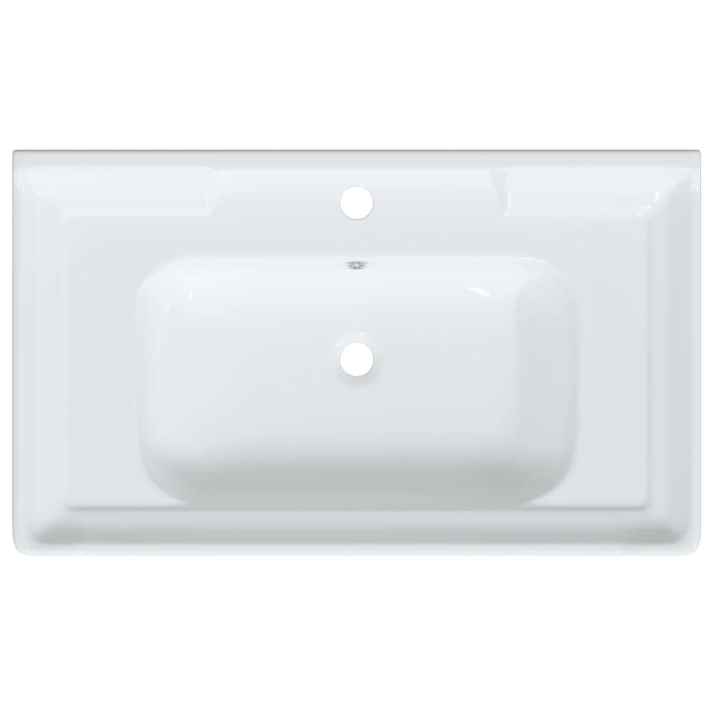 Bathroom Sink Rectangular Ceramic White - Bend