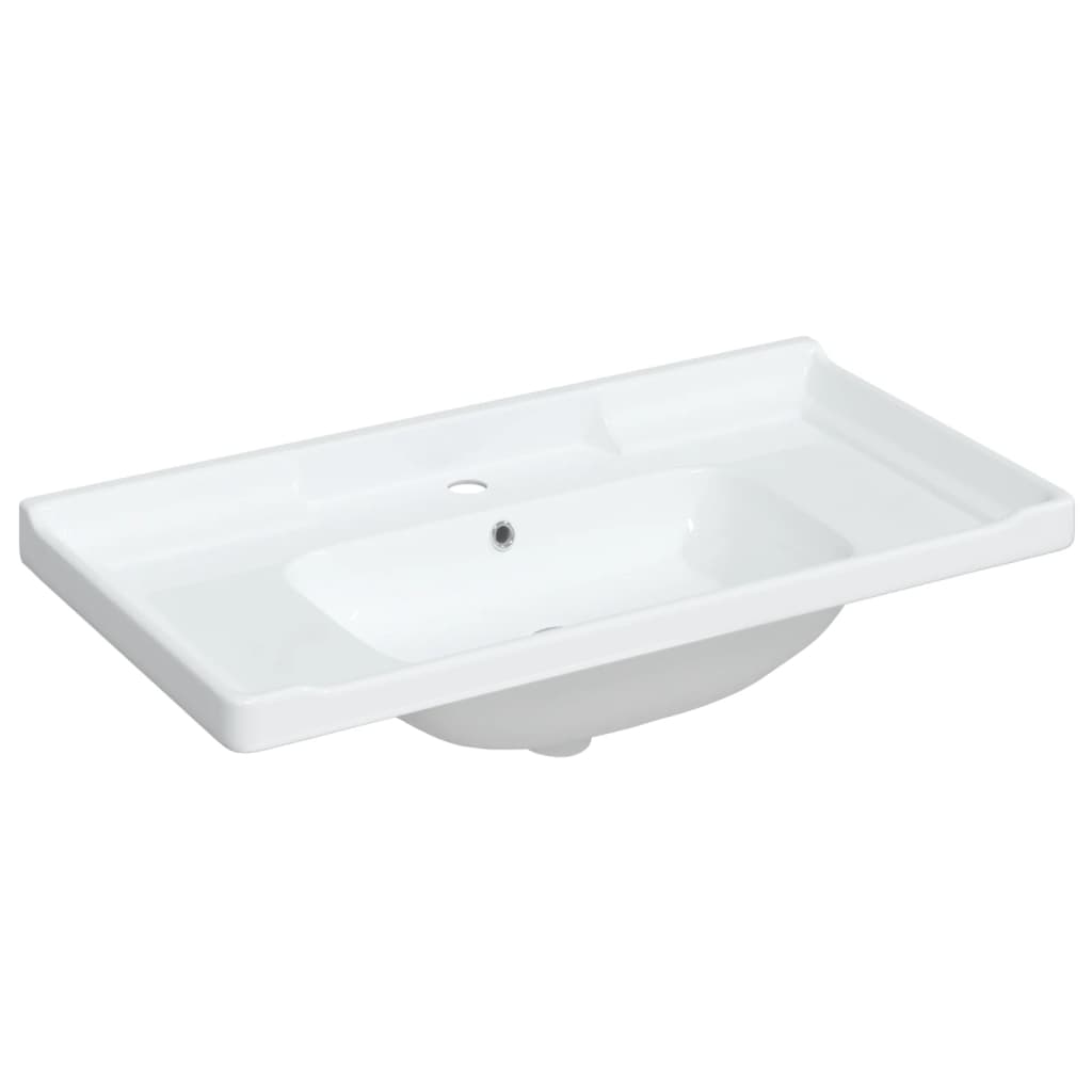 Bathroom Sink Rectangular Ceramic White - Bend