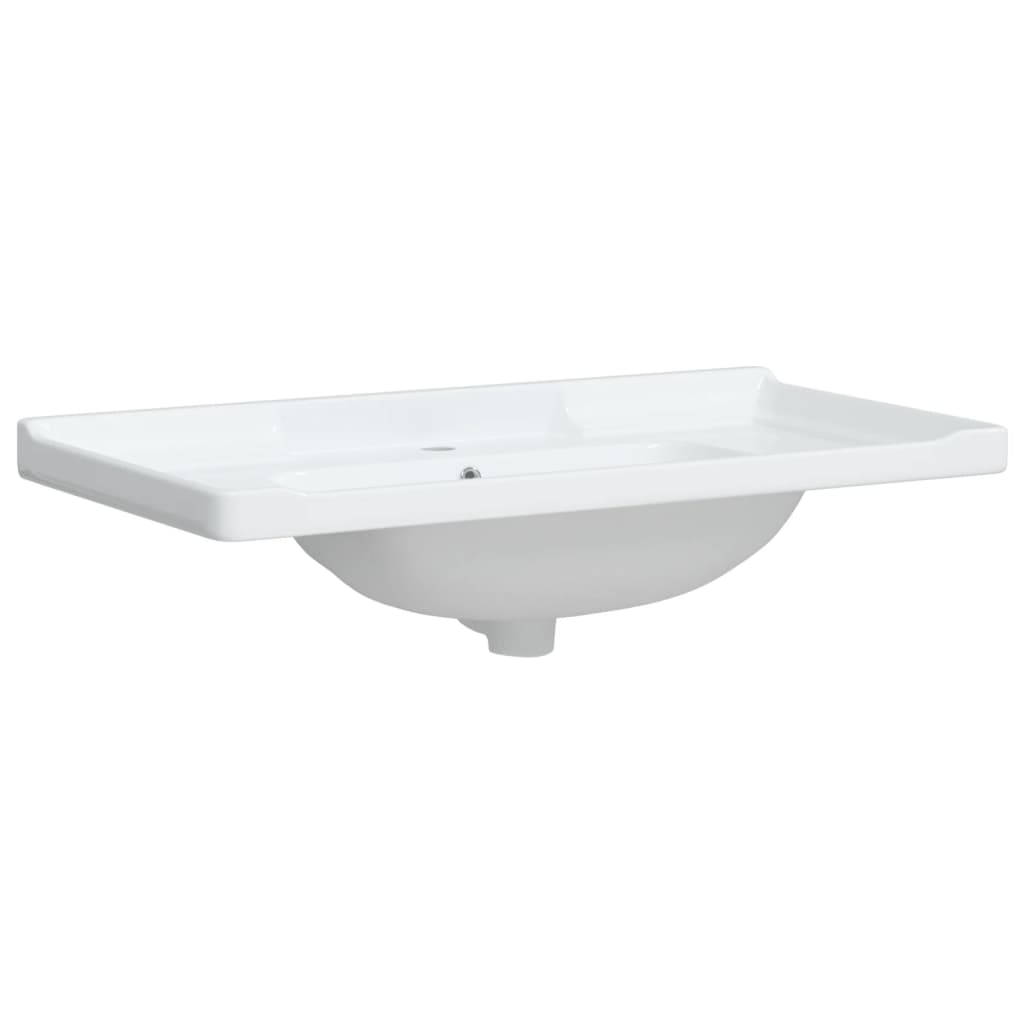 Bathroom Sink Rectangular Ceramic White - Bend